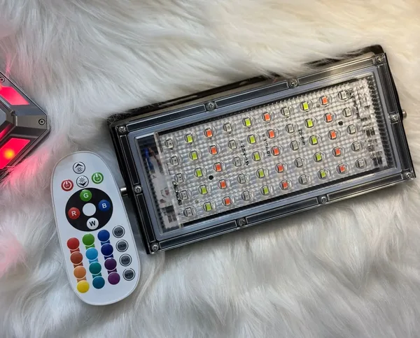 RGB LED Flood Light- Remote Controlled IP66 Waterproof Landscape & Outdoor Lighting (50W, AC220V) ছবি 2 - ElevateMart