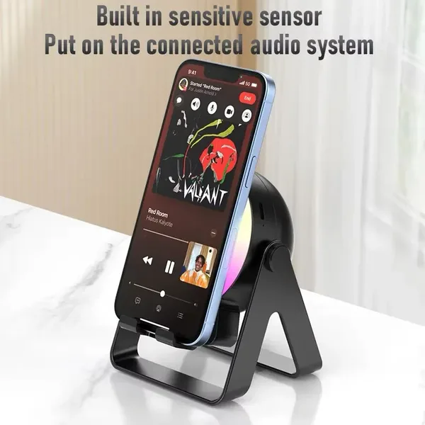 Sensor RGB Bluetooth Speaker & Multi-Surface Phone Stand ছবি 3 - ElevateMart