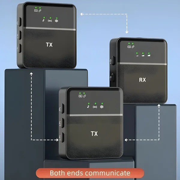 SX9 Dual Wireless Microphone Type-C (1:2) ছবি 2 - ElevateMart