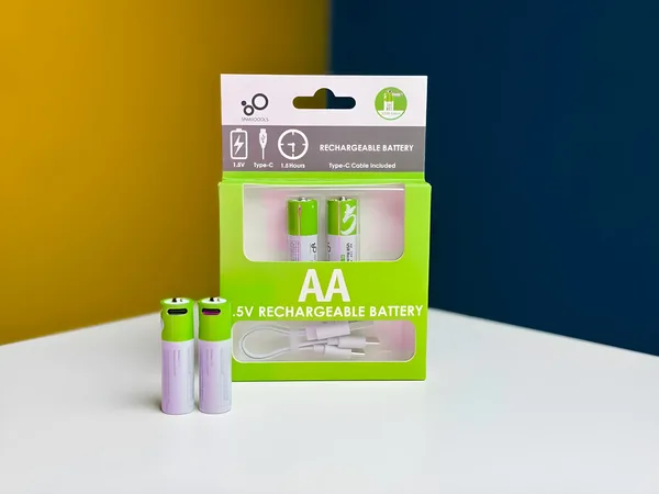 SmarToools RB20 AA 1.5V 2600mWh Rechargeable Battery ( 2 Pcs Set) ছবি 2 - ElevateMart